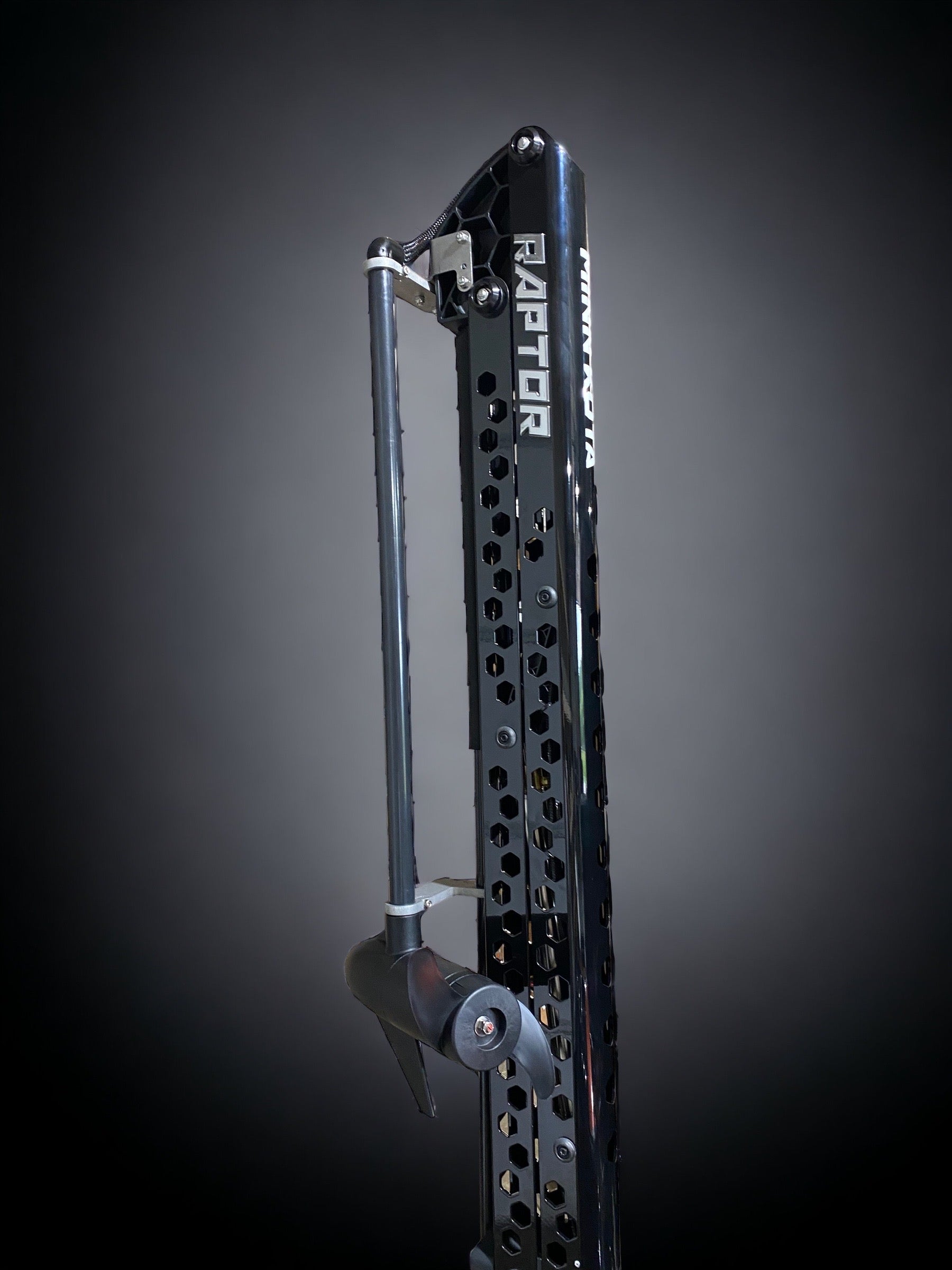 Black bass and crappie brakes called Performance Brakes; the Raptor model.