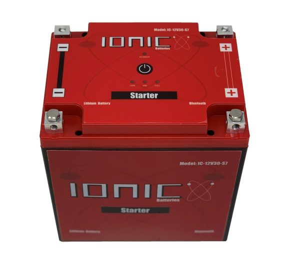 Ionic Lithium 12V S7 | 900 CA | LiFePO4 Starter Battery + Bluetooth IC-12V30-S7