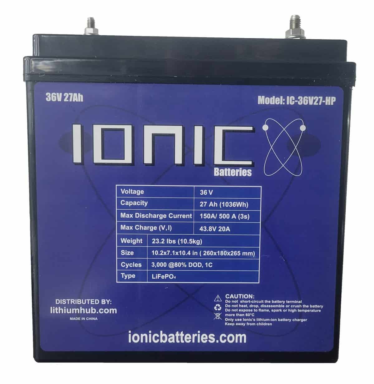 36 Volt 27Ah Deep Cycle Lithium Battery