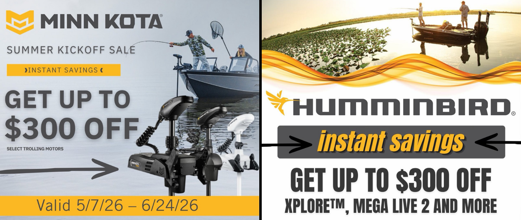 Humminbird and Minnkota Summer Kickoff Sale