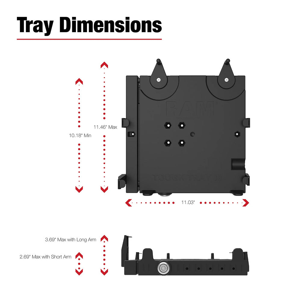 RAM Mount RAM No-Drill Laptop Mount f/'12-26 Ram 2500 + More [RAM-VB-178A-SW3]