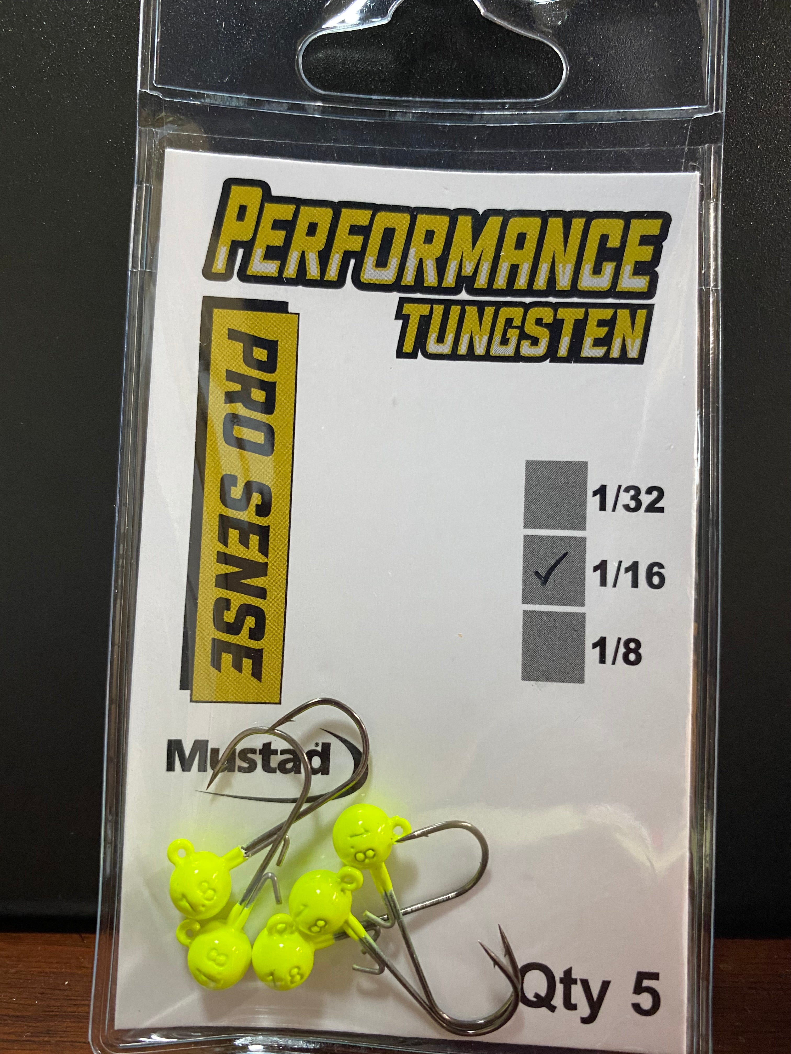 Performance Tungsten Crappie Jig Head 5pk