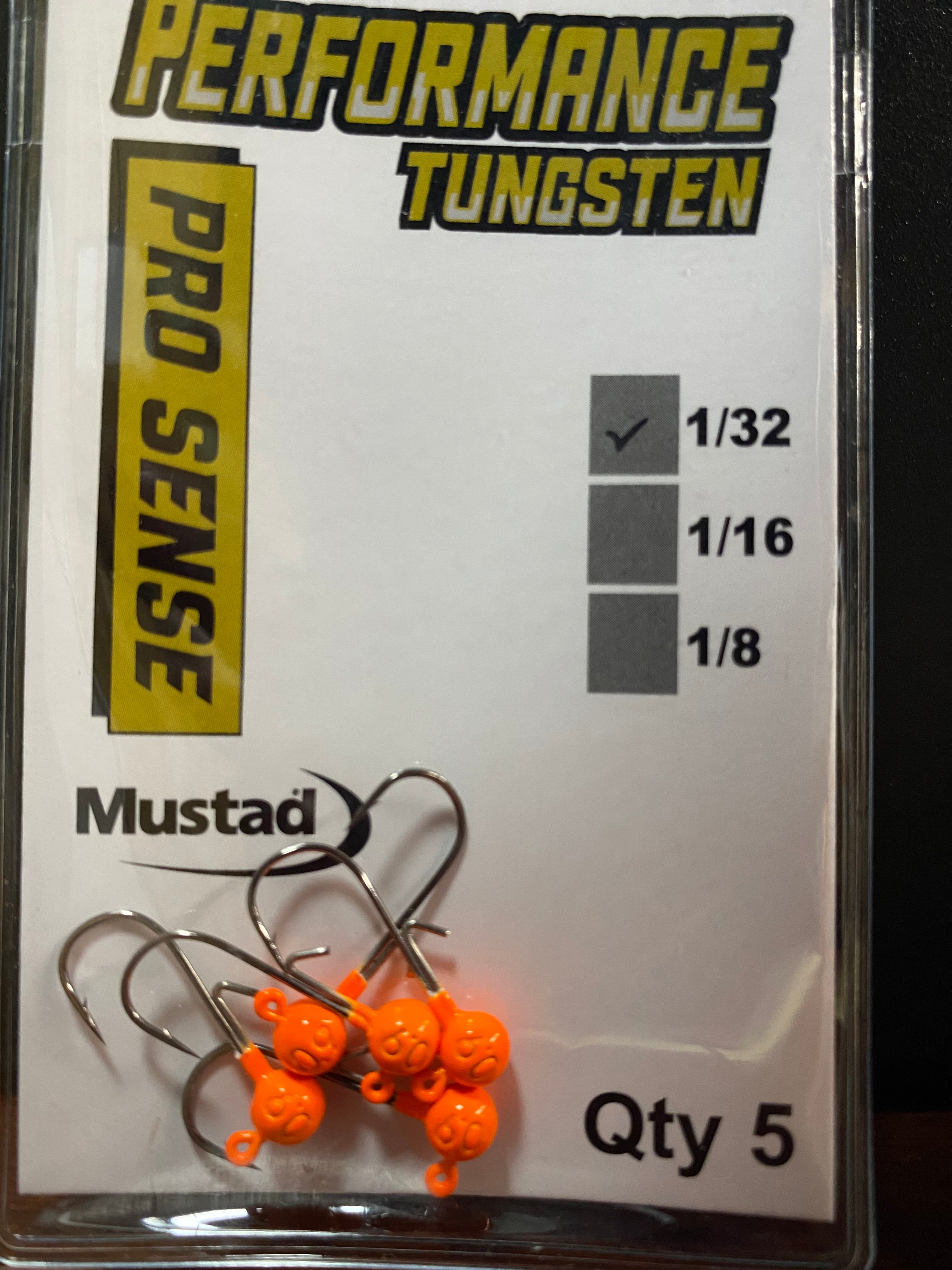 Performance Tungsten Crappie Jig Head 5pk