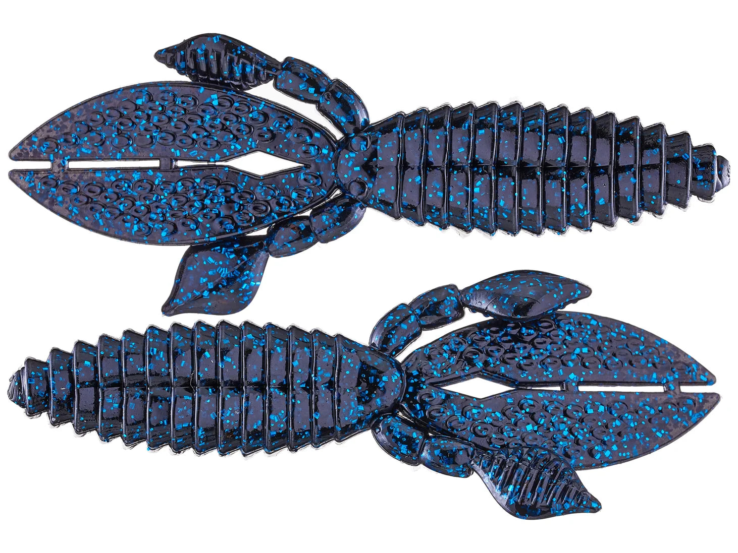 Strike King KVD Perfect Plastic Rodent 4" 6pk Black Blue Flake