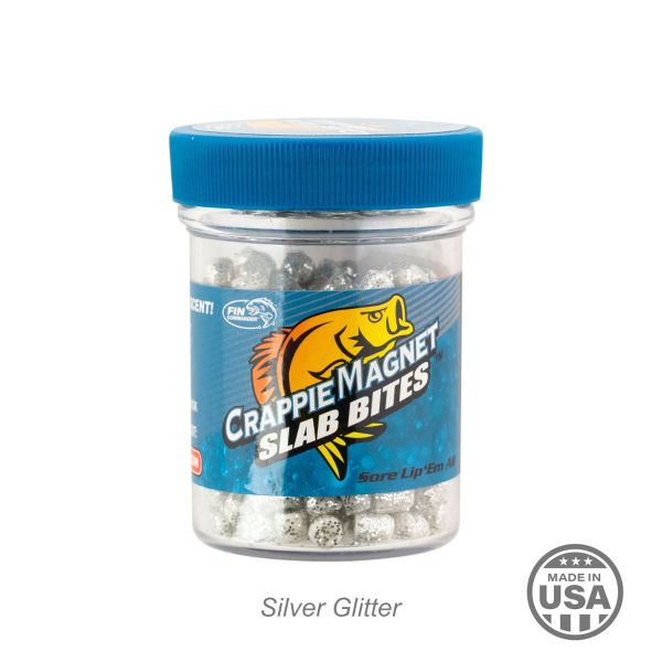 Crappie Magnet Slab Bites (Silver/Glitter)