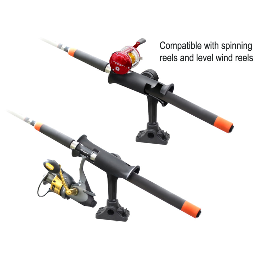 ram tube fishing rod holder RAM Mount RAM Tube Jr Fishing Rod Holder Standard 4 Length Post Spline Combo BulkheadFlat Surface Base wPlunger RAP390SBMPU