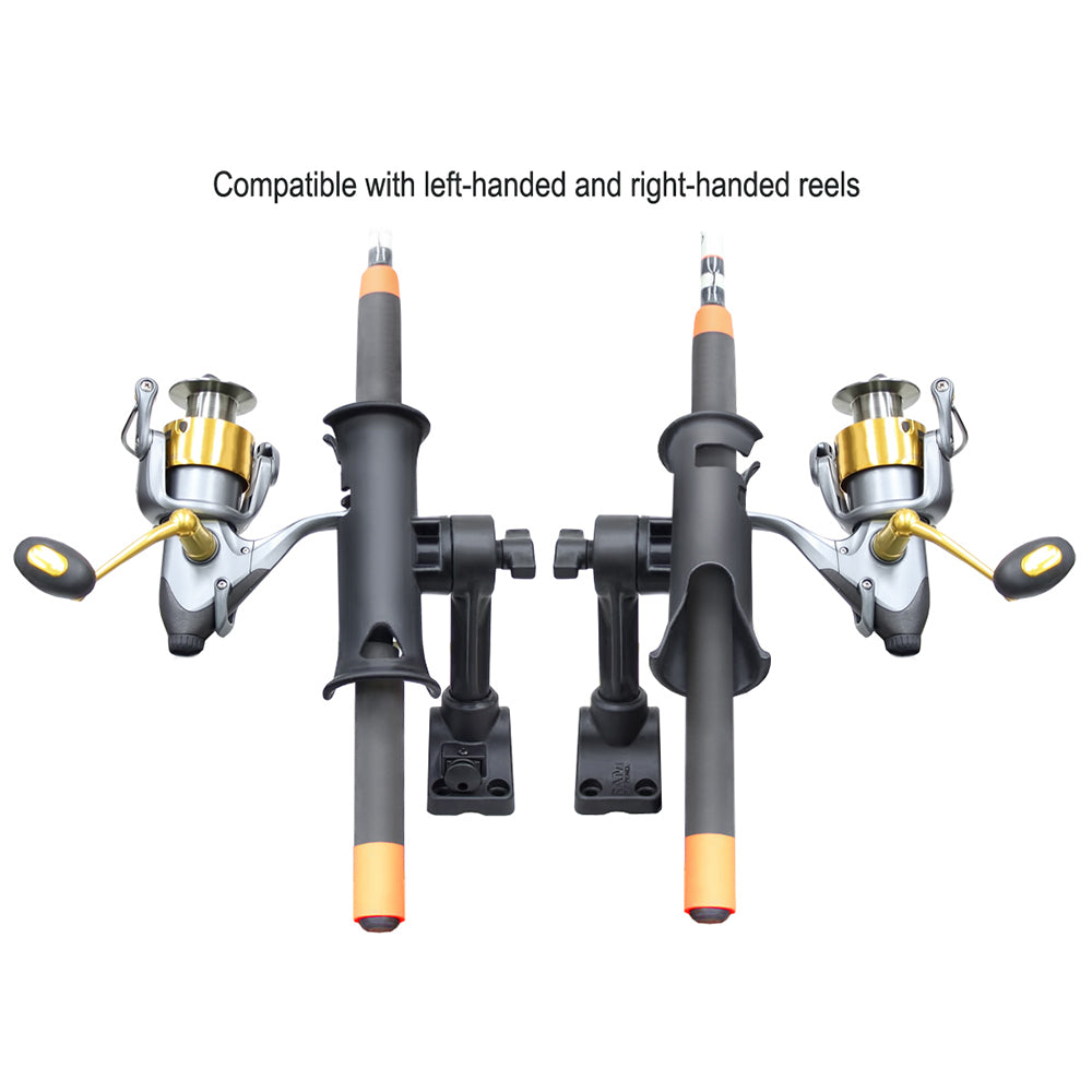 ram tube jr fishing rod holder RAM Mount RAM Tube Jr Fishing Rod Holder Standard 4 Length Post Spline Combo BulkheadFlat Surface Base wPlunger RAP390SBMPU