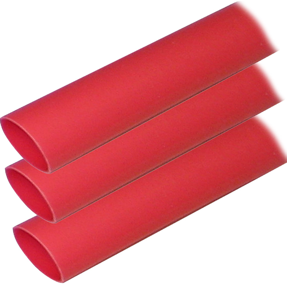 Ancor Adhesive Lined Heat Shrink Tubing (ALT) - 1" x 12" - 3-Pack - Red [307624]