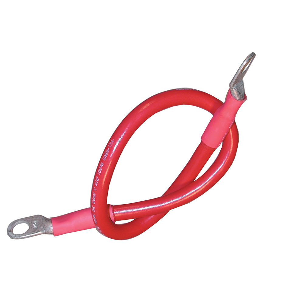 Ancor Battery Cable Assembly, 2 AWG (34mm) Wire, 3/8" (9.5mm) Stud, Red - 32" (81.2cm) [189145]