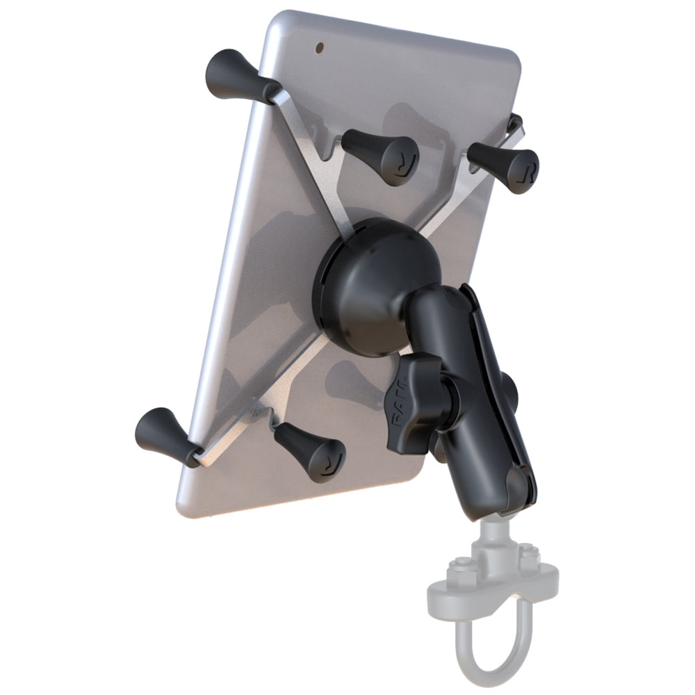 RAM Mount Universal X-Grip Cradle with 1" Ball & STANDARD Length Double Socket Arm f/7" Tablets [RAM-HOL-UN8B-201U]