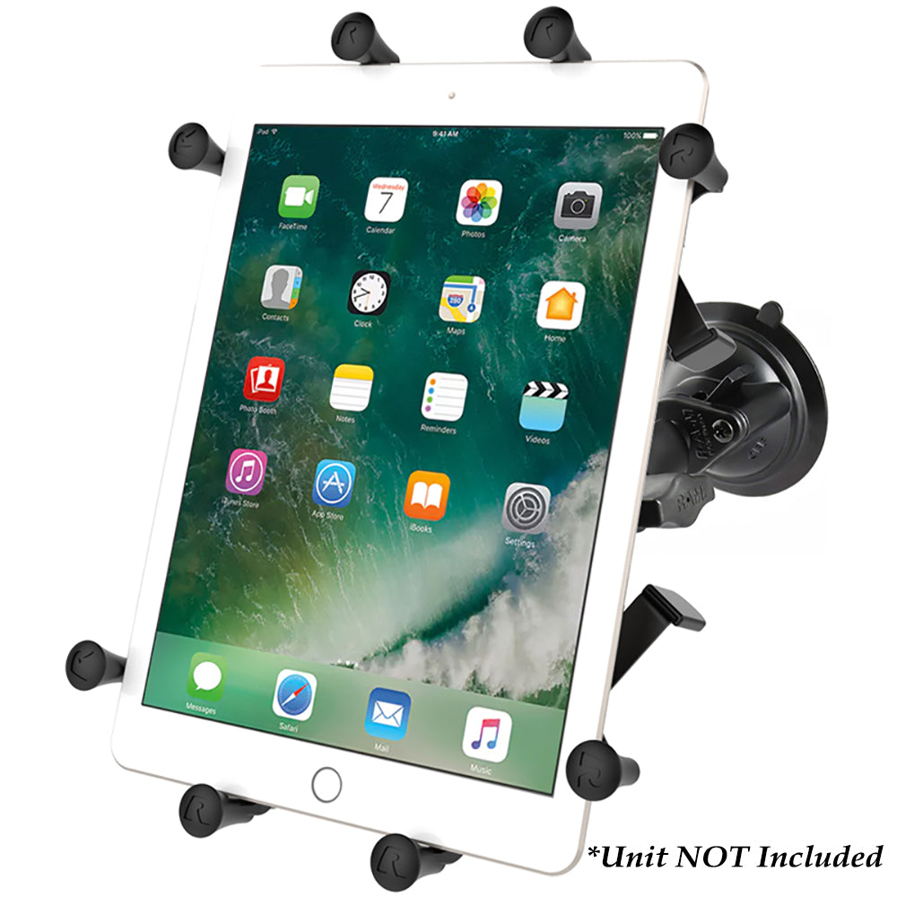 RAM Mount Twist-Lock Suction Cup Mount w/Universal X-Grip Cradle for 10" Large Tablets [RAM-B-166-UN9U]