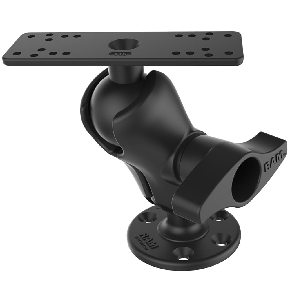 Ram Mount Universal D Size Ball Mount with Short Arm for 9"-12" Fishfinders and Chartplotters [RAM-D-115-C]