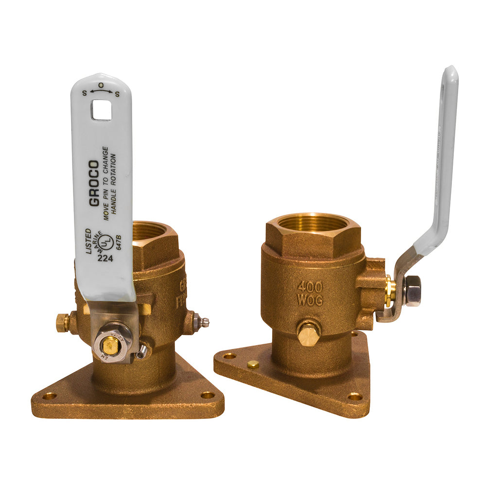 GROCO 3/4" Bronze Tri-Flanged Ball Valve/Seacock [FBV-750]