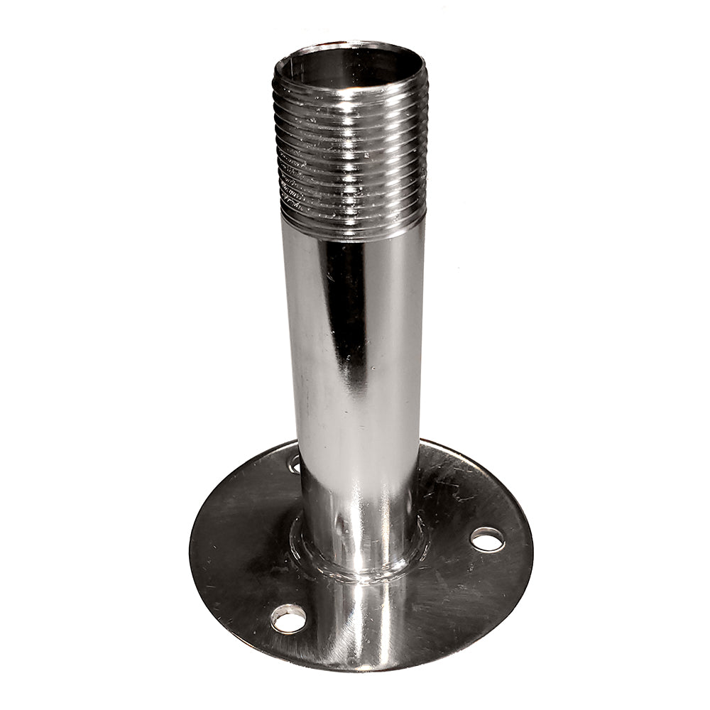 Sea-Dog Fixed Antenna Base 4-1/4" Size w/1"-14 Thread Formed 304 Stainless Steel [329515]