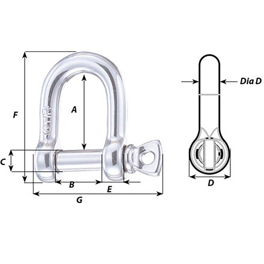 Wichard HR D Shackle - 16mm Diameter - 5/8" [11208]