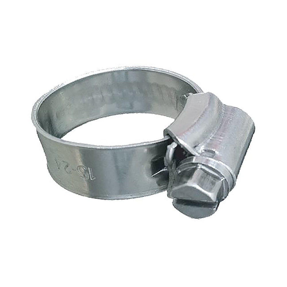 Trident Marine 316 SS Non-Perforated Worm Gear Hose Clamp - 3/8" Band - 7/16"21/32" Clamping Range - 10-Pack - SAE Size 4 [705-0561]