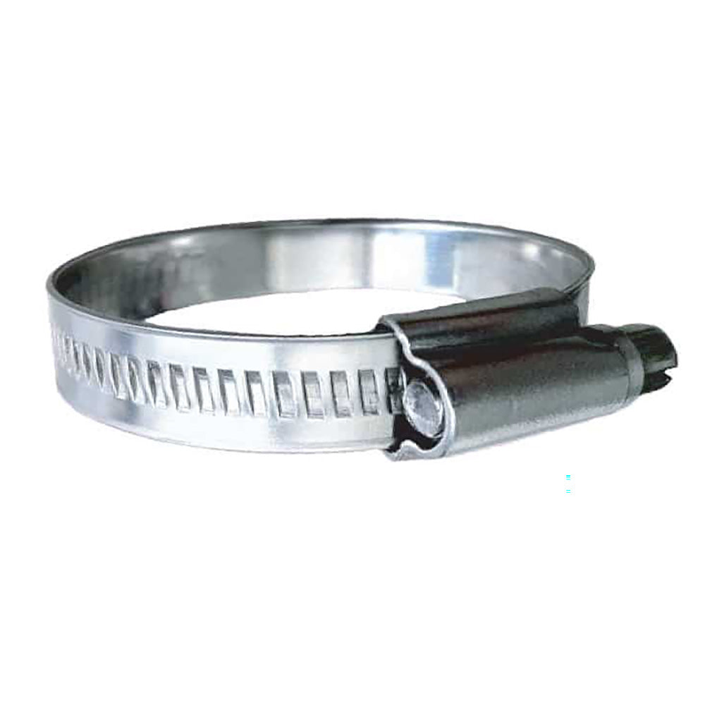 Trident Marine 316 SS Non-Perforated Worm Gear Hose Clamp - 15/32" Band - (1-1/2" - 2") Clamping Range - 10-Pack - SAE Size 24 [710-1381]